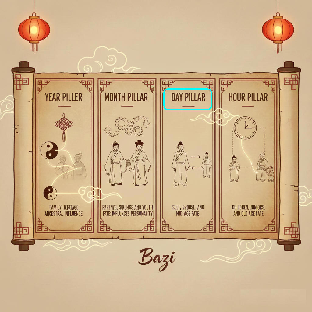 Day Pillar in Four Pillars of Destiny: Sun Sign + Rising Sign Fusion