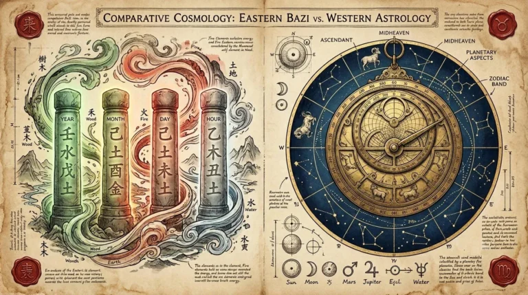 6 Core Differences: BaZi vs Western Astrology — Eastern vs Western Fortune Systems